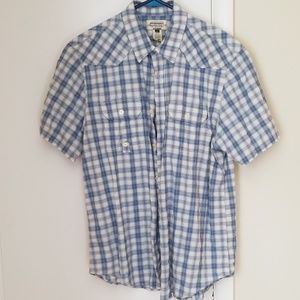 American Rag Plaid Short Sleeve Button Down